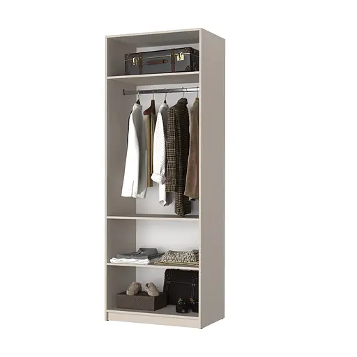 Шафа 2-дверна MebelStar Оскар ДСП BG, комплект полиць 80x52x220 см Кашемір (MBS-4455) - фото 2