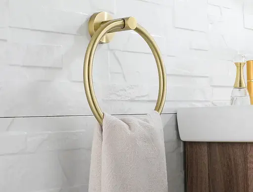Тримач для рушника кільце Rea Mist 5 gold REA-80029 Золотий - фото 4
