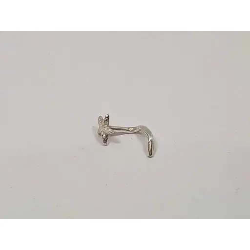 Серебряная серьга-пирсинг в нос. 1025С - фото 2