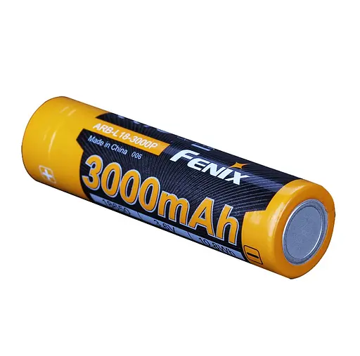 Акумулятор 18650 Fenix 3000mAh Li-ion 3.6V (Чорно-жовтий) - фото 4