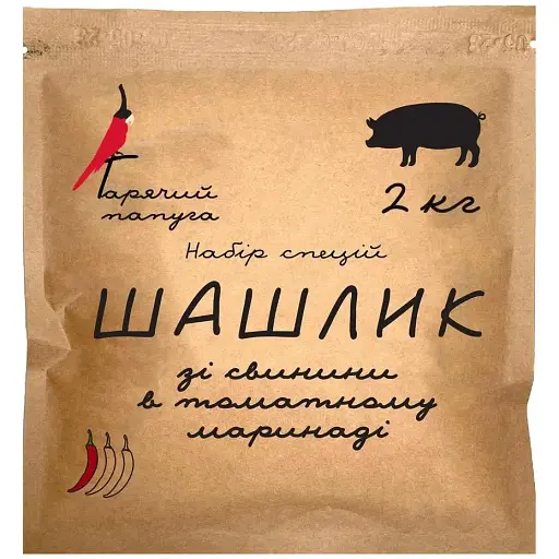 Маринад Hot Rod Distiller Гарячий Папуга для шашлику зі свинини томатний 2 кг