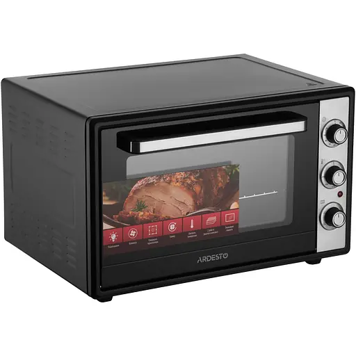 Печь электрическая Ardesto 60 л, 2000 Вт, механич., конвенция, двойное стекло, черный - фото 2