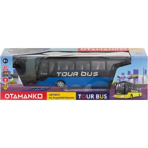 Машинка Otamanko Автобус на радиоуправлении Tour Bus Синий - фото 4