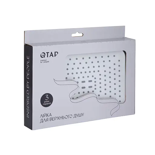 Верхний душ Qtap Hlavova 260x180 мм прямоугольный QTHLA107CRM45785 Chrome/White, Белый - фото 5