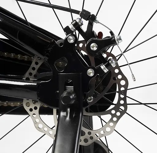 Велосипед Corso Falcon 20" 2-х колёсный FL-20745 стальная рама, дисковые тормоза, доп. колёса, звонок, корзина, собран на 85% (6800070207450) - фото 5