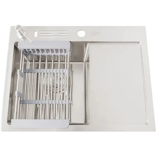 Комплект кухонної мийки та змішувача Nett з нержавіючої сталі NS-6045