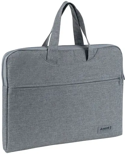 Сумка для документов текстильная А4 1 отдел светло-серая (1632-01-A) - фото 2