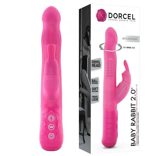 Вібратор-кролик Dorcel Baby 22 см рожевий - фото 4