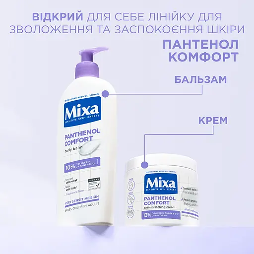 Крем для лица, тела и рук Mixa Panthenol Comfort для чувствительной кожи 400 мл - фото 7