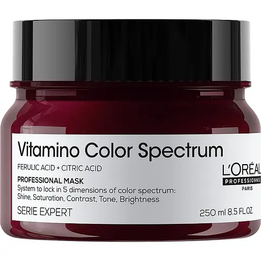Маска L'Oreal Professionnel Vitamino Color Spectrum для сияющего блеска и сохранения 5 измерений цветового спектра после окрашивания волос 250 мл - фото 1
