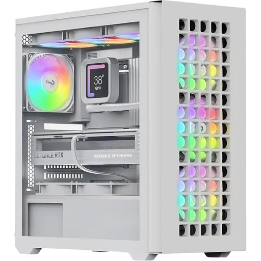Корпус AeroCool D502A-G-WT-v1 White (ACCM-DS02043.21) [146673] - фото 2