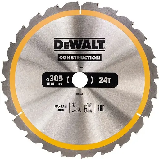 Диск пильный DeWalt Construction 305х30 мм 24z (DT1958)