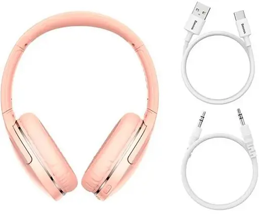 Бездротові навушники Baseus Encok Wireless headphone D02 Pro, BT5.3, AUX, 450mAh, 50h, Pink NGTD010304 - фото 8