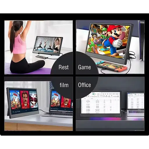 Портативный монитор Anmite A105W01 10,5" IPS Full HD Black (139538) - фото 4