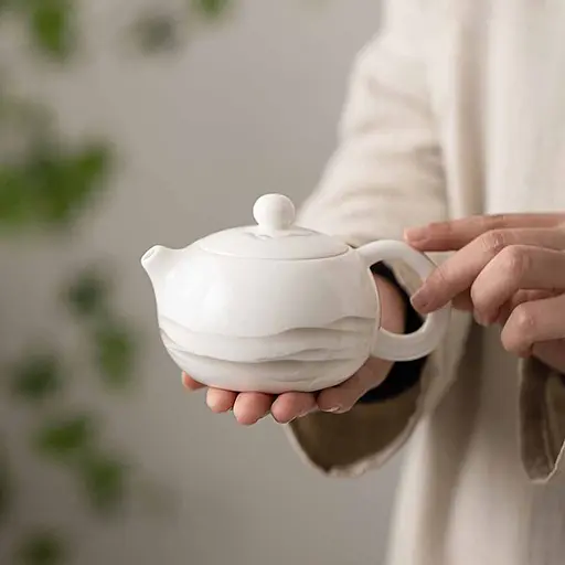 Чайник СиШи Белый Фарфор Далекие Горы, 210 мл - фото 10