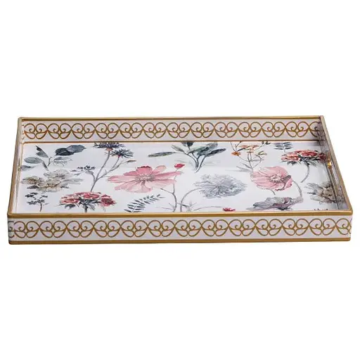 Набір підносів Yiwu HP-HK-19 Flowers декоративні пластикові 2 шт. - фото 3