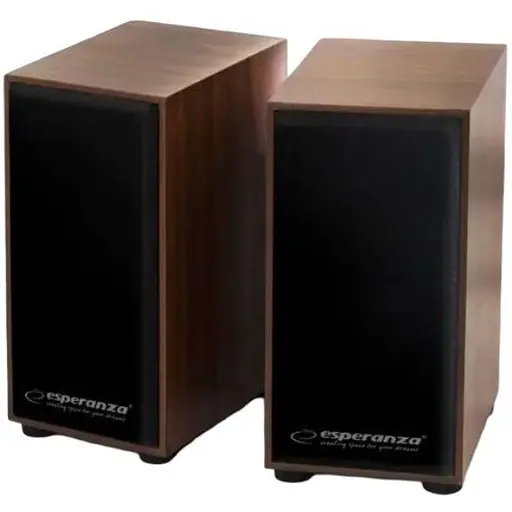 Колонки 2.0 Esperanza EP122 Wood, 2х3 Вт, 60 - 20000Hz, дерево, mini - jack 3.5 mm - фото 1