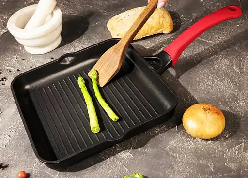 Квадратная сковорода гриль Biol Modern 28x28 см - фото 7