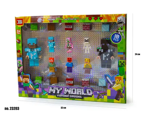 Набір фігурок Майнкрафт, 32x24 см, 23203 - фото 2
