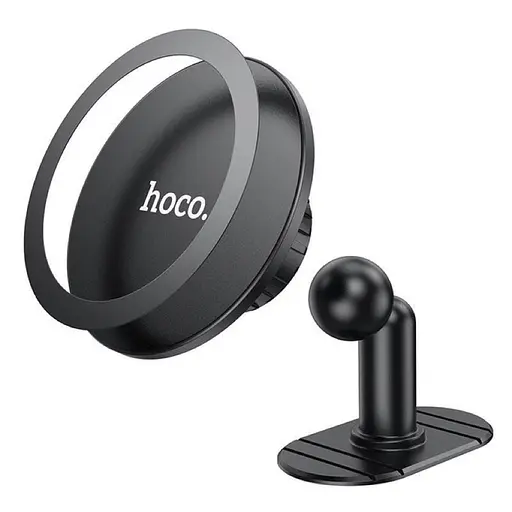 Автотримач для телефона HOCO H13 Fine jade ring magnetic car holder(center console) Black - фото 6