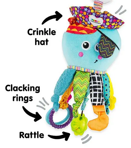 М'яка іграшка підвіска Lamaze Пірат восьминіг L27068 - фото 5