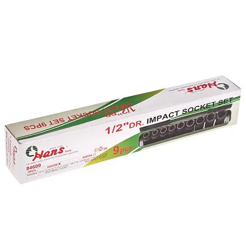 Набір торцевих головок Hans ударні 1/2 DR 9 предметів (84609М) - фото 3