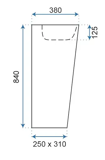 Умивальник Rea Daria підлоговий білий REA-U9900, Білий - фото 7