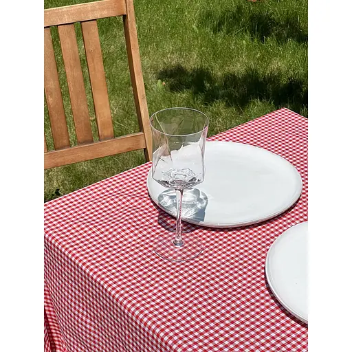 Скатертина в клітинку для столу Зефір 260х170 см Червона і Біла - фото 2
