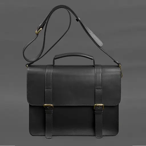 Шкіряна сумка-портфель Porte чорний - фото 8