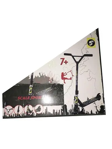 Трюковый двухколесный самокат Scale Sports Tornado на подшипниках Abec-9 (Синий) - фото 10