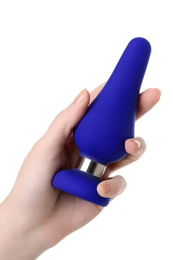 Анальная пробка ToDo Anal Plug Сlassic L 13 см (синий) - фото 3