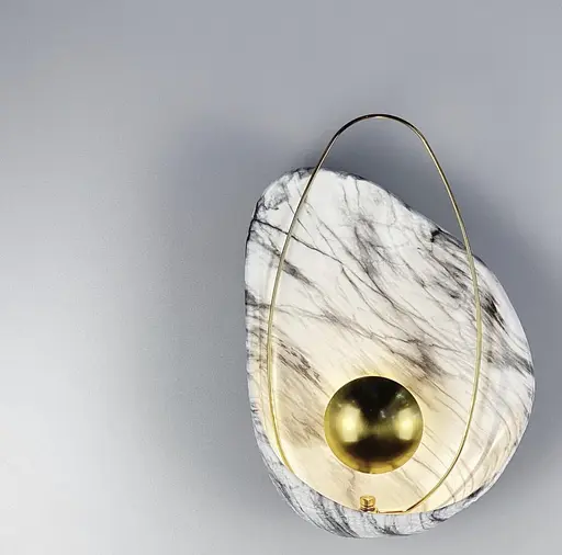 Бра Vele Luce з імітацією мармуру в білому кольорі Арт. W 1834 WT Line F - фото 6