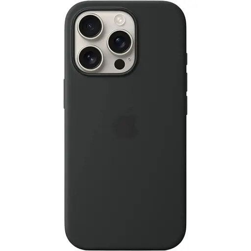 Оригинальный силиконовый чехол Apple Silicone Case with MagSafe для Iphone 16 Pro Midnight Black MYYJ3ZM/A