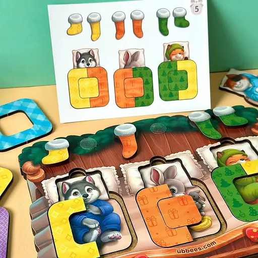 Деревянный сортер "Животные в кроватке" Ubumblebees PSD302 (ПСД302) - фото 10