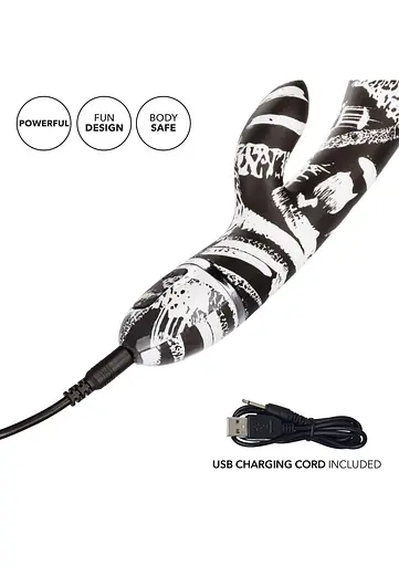 Вібратор-кролик CalExotics Hype Dual Wand 20 см (мульті) - фото 10