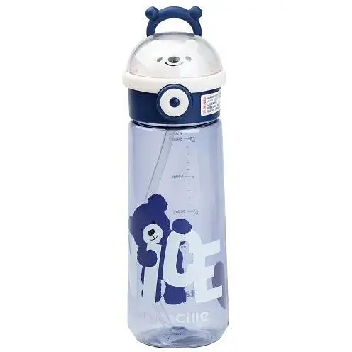Пляшка для води Nice 620 мл із кришкою фліп топ на защіпці синя  HP17300BL