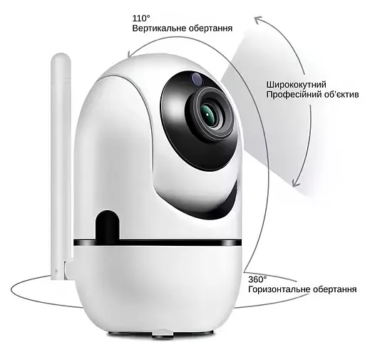 IP-камера поворотная XON SmartCam Wi-Fi 1080P (ETWEW21YW 3664) Белая - фото 4