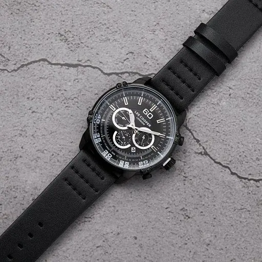 Мужские водостойкие наручные часы Lee Cooper Wolf (Черный) - фото 2