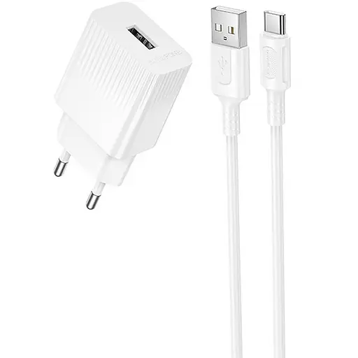 СЗУ Borofone BAS71A Source 10.5W (1USB-A) + кабель USB to Type-C