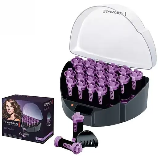 Термо бигуди Remington Fast Curls 420 Вт 20 шт. фиолетово-черные (KF40E) - фото 2