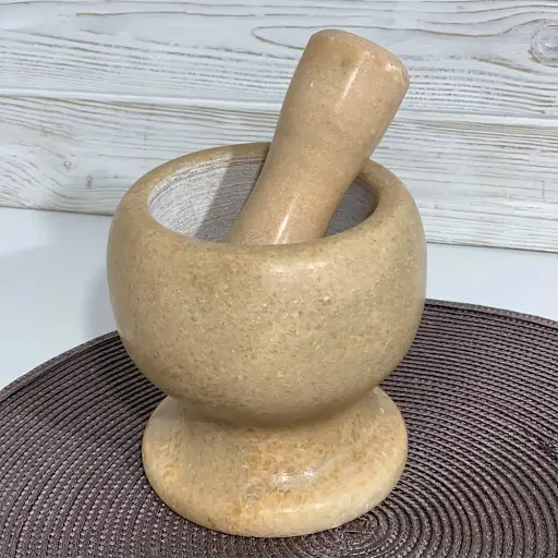 Ступка-измельчитель из мрамора для специй 15х15 см. Frico FRU-060 - фото 3