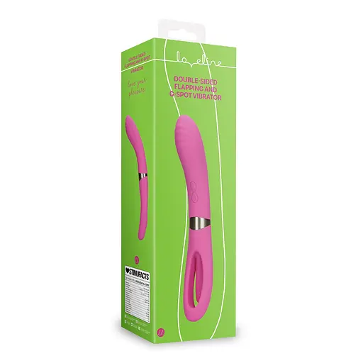 Вибратор Loveline Double Sided Flapping and G-Spot 24 см розовый - фото 10