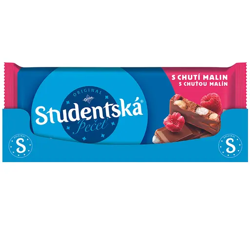 Шоколад Orion Studentska молочный с арахисом, желейными кусочками и малиновыми кусочками 170 г