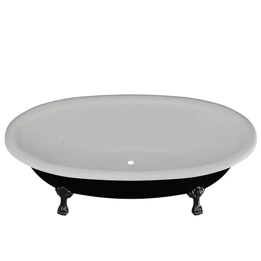 Ванна окремостояча матова Amdcon Olmpa 180x90 чорна з литого каменю чорні ніжки OLMPA_180_nzhk-bl_BLACK_MAT Чорний матовий - фото 7