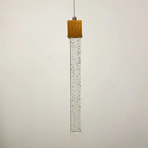 Світильник із підвісною скляною паличкою у латунному корпусі | Арт. SC 11/1 AB | Line F - фото 5