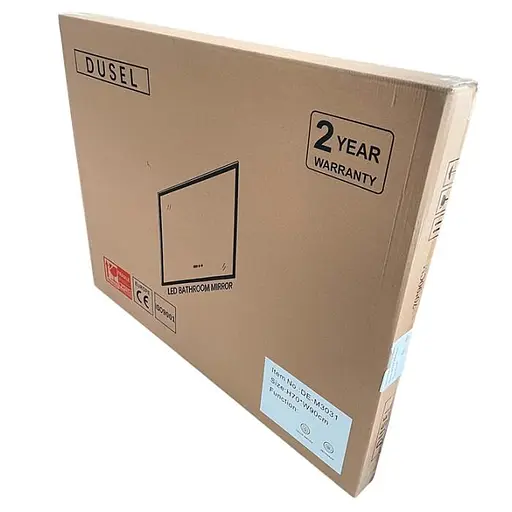 Дзеркало Dusel Led DE-M0065D Black 100x75 см сенсорне включення + підігрів+ годинник/темп, Чорний - фото 4