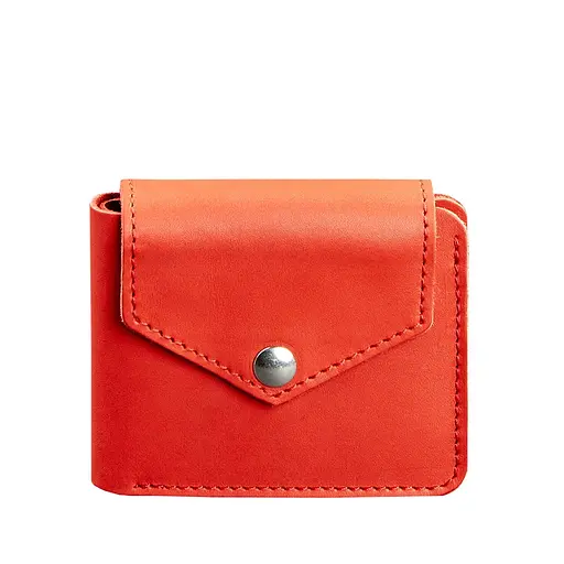 Женское кожаное портмоне 4.2 на коралловой кнопке Crazy Horse - фото 7