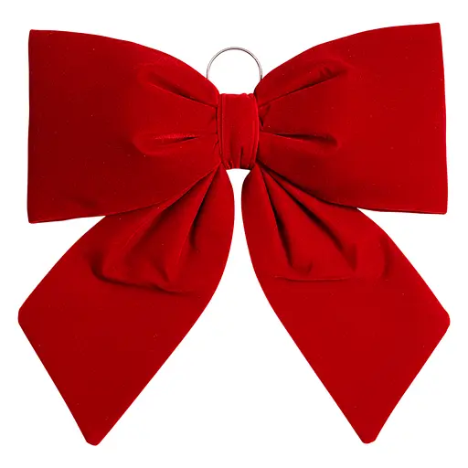 Оксамитовий бант для декору Yiwu на ялинку та двері 55×70 (см) Бордовий CR-2-1