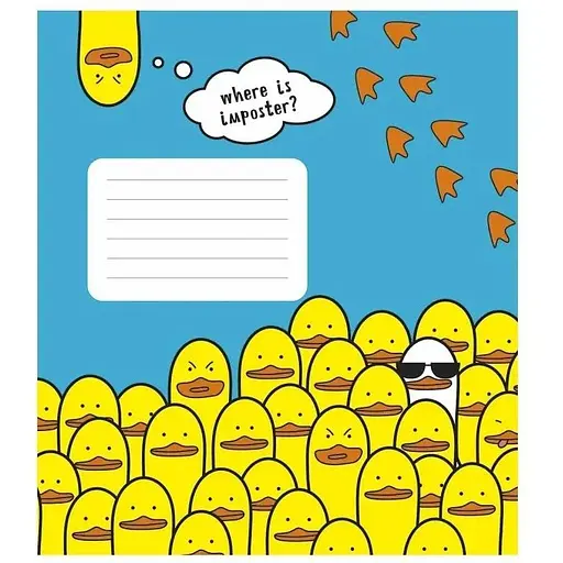 Зошит учнівський "Animal's memes" Школярик 012-3567K 12 аркушів Різнокольоровий - фото 1