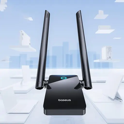 WiFi адаптер Baseus FastJoy Series 1300Mbps (External Antenna) (B01317600111-05) Cluster Black - фото 7